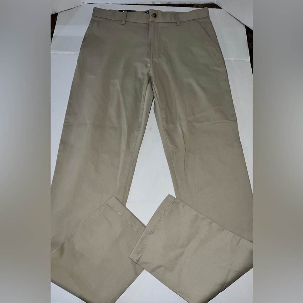 NWT FRENCH TOAST Men's Straight Fit Chino Pants Size 32x34 Khaki School Uniform